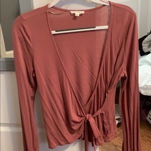 Long sleep wrap shirt